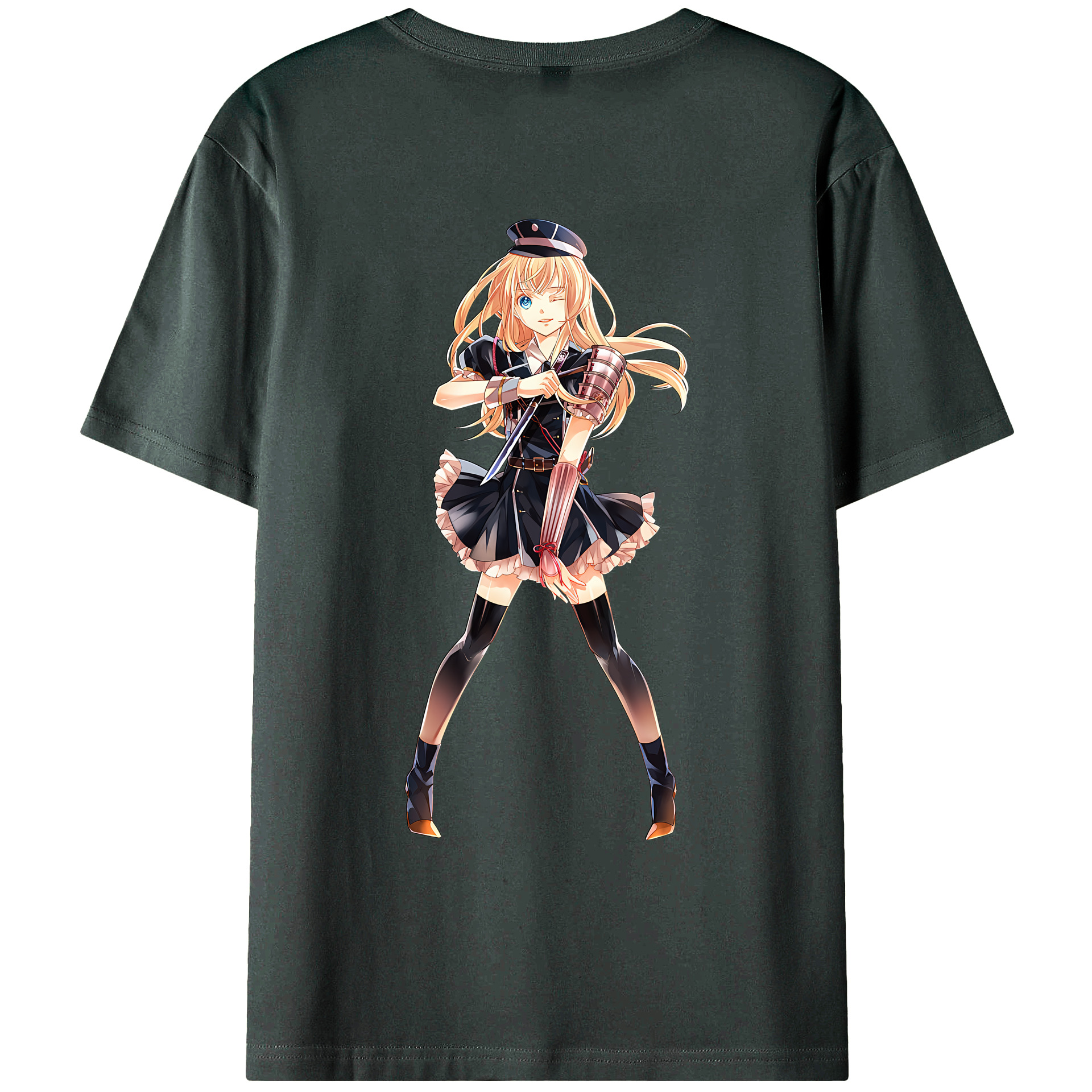 （画像用） 刀剣乱舞 Touken Ranbu 綿100％ メンズ半袖Tシャツ（バックプリント） 通気性